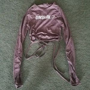 Gymshark small long sleeved ribbon crop top